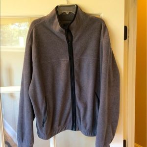 Jacket gray zip fleece mens XL